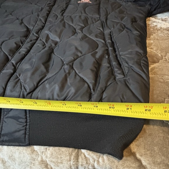 Vintage Ralph Lauren Polo Jeans Co. Full Zip Black Jacket Mens XL Quilted Hoodie - Picture 8 of 11
